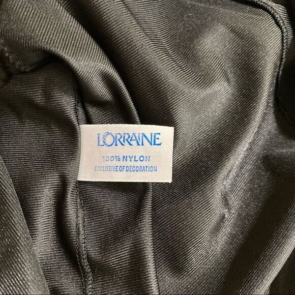 Vintage Lorraine Black Lingerie Top Size Large Made in USA - Picture 5 of 8